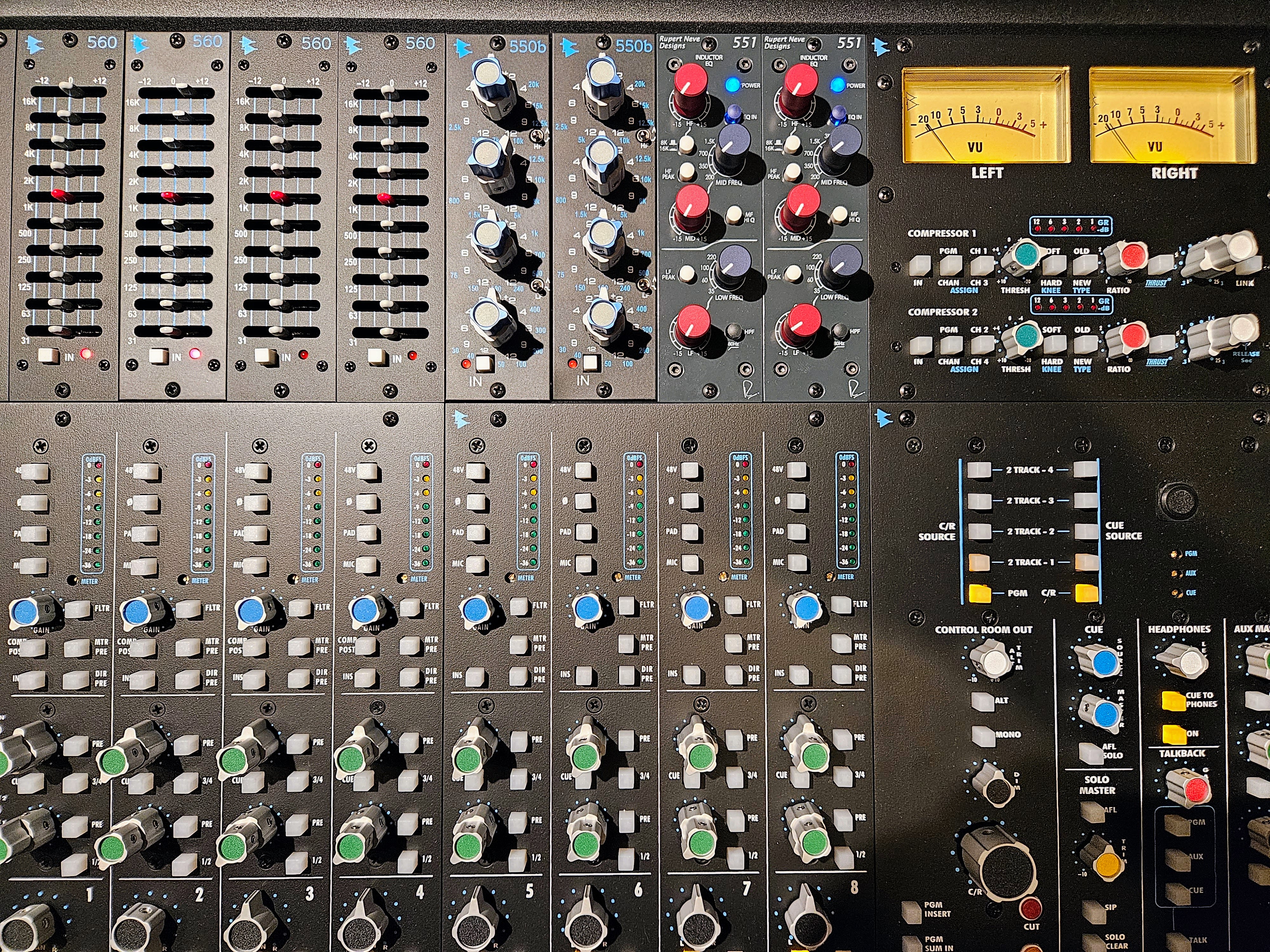 API The Box 2 Close up with API and Neve EQs