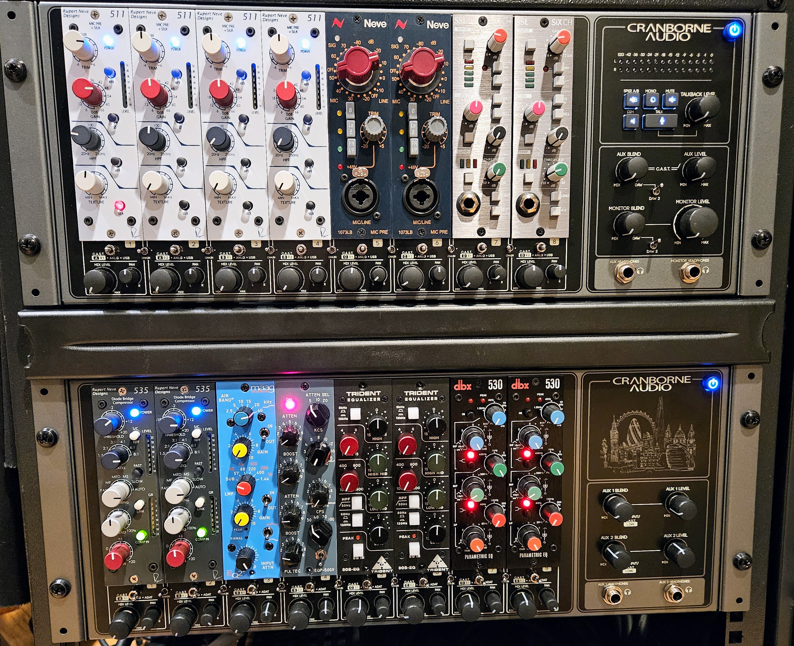Cranborne 500r8 ADAT w/ Neve 511, 1073, 535, SSL, Maag, Trident and DBX
